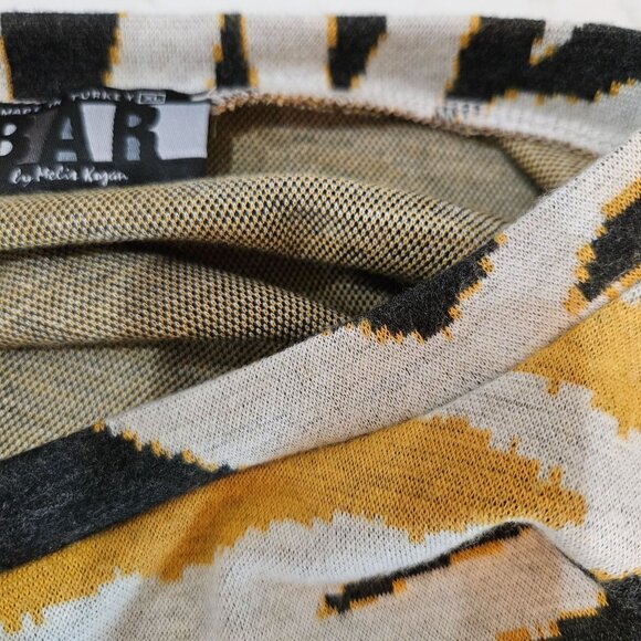 BAR By Melis Kozan XL Tiger Stripe Lightweight Sweater Yellow Black Comfy - Picture 6 of 11